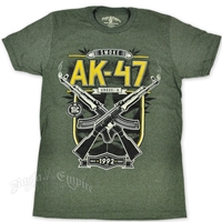 Seven Leaf AK-47 Strain Heather Military Green T-Shirt