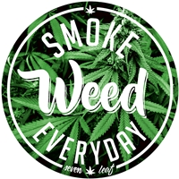 Seven Leaf - Smoke Weed Everyday - 4"x4" Sticker