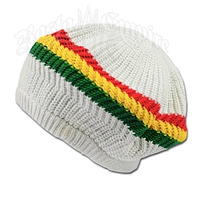White/Rasta Stripe Tam