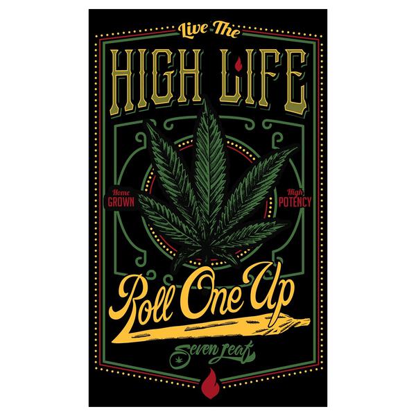 SevenLeaf Live The High Life 5"x3" Sticker