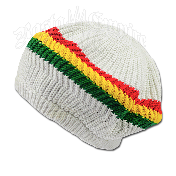White/Rasta Stripe Tam