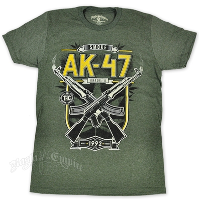 Seven Leaf AK-47 Strain Heather Military Green T-Shirt