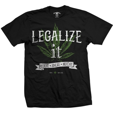 Seven Leaf Legalize It Black T-Shirt