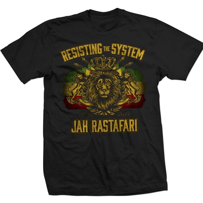 RastaEmpire Resisting The System Black T-Shirt