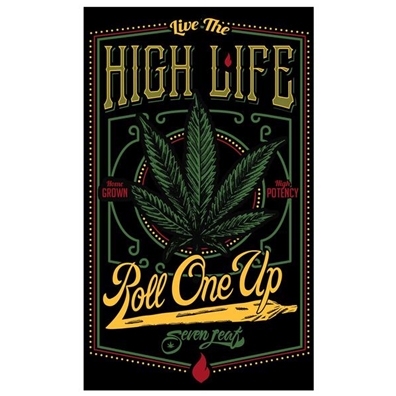 SevenLeaf Live The High Life 5"x3" Sticker