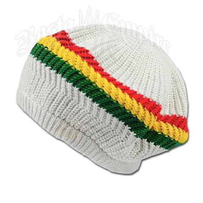 White/Rasta Stripe Tam